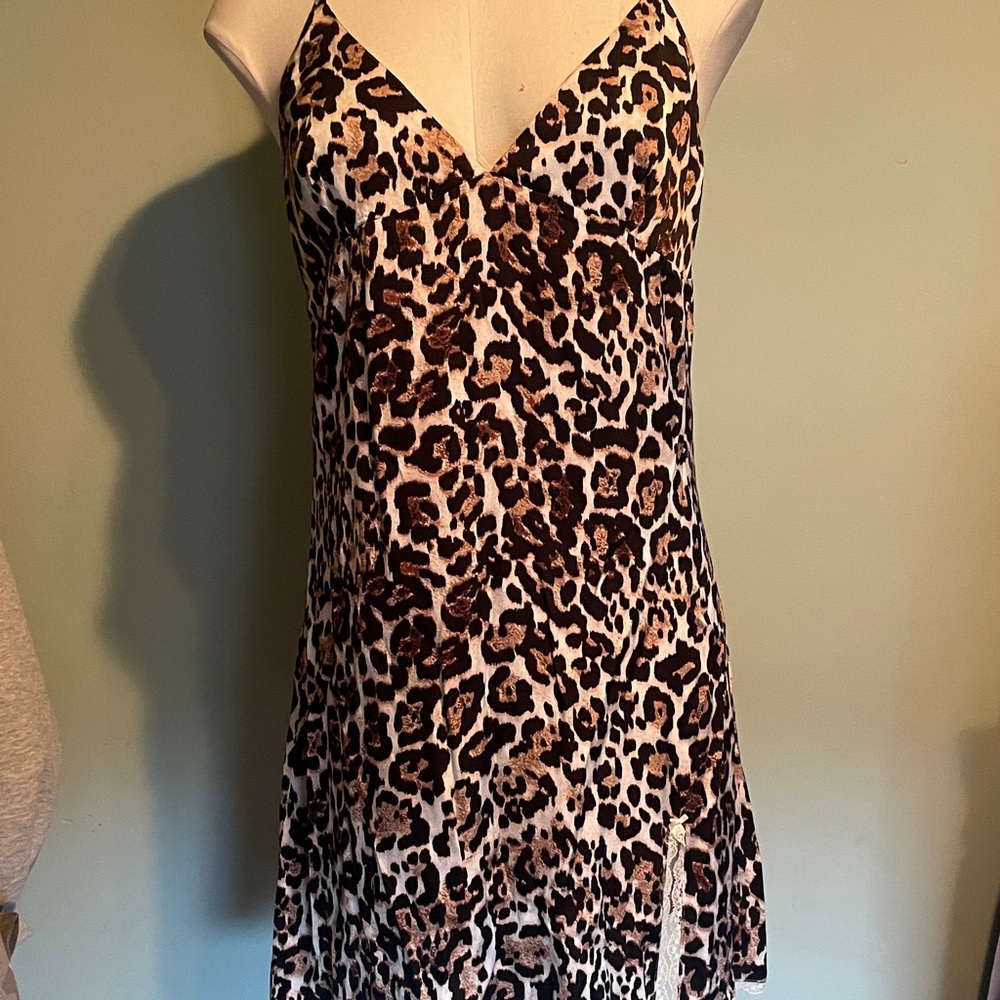 Leopard Print Slip Dress